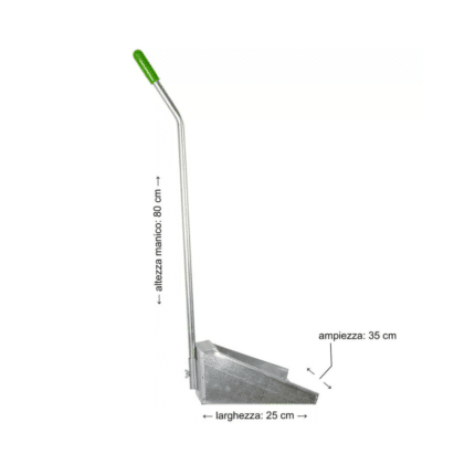 Aricasa galvanizált fém lapát, nyéllel-2