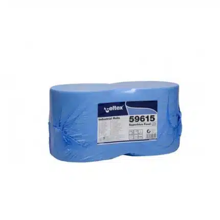 Celtex Superblue Food ipari törlő cellulóz, kék, 3 réteg, 150m, 500 lap, 26,5x30cm, 2 tekercs/zsugor