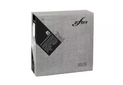 Infibra Szalvéta 38x38cm Trend Trama antracit 2 réteg 40 lap/csomag