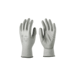 Tenyéren mártott PU kesztyű szürke