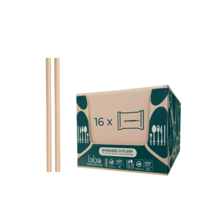 Bibo BIO szívószál 9mm x 19cm KARTON 16 csomag/karton 3200db/karton