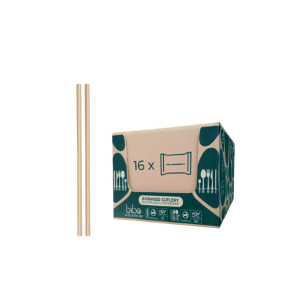 EV. M. BIO szívószál 6mm x 23cm KARTONOS 16 csomag/karton 4000db/karton