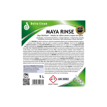 Maya Rinse gépi öblítőszer 5L-címke