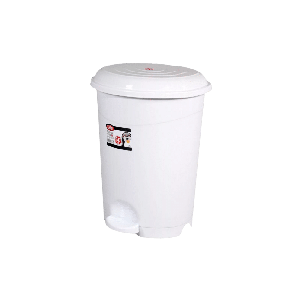 pedalos-szemetes-kuka-muanyag-luxury-feher-kiveheto-kosarral-50l-no5 Pedálos szemetes kuka, műanyag, LUXURY fehér, kivehető kosárral, 50L NO5