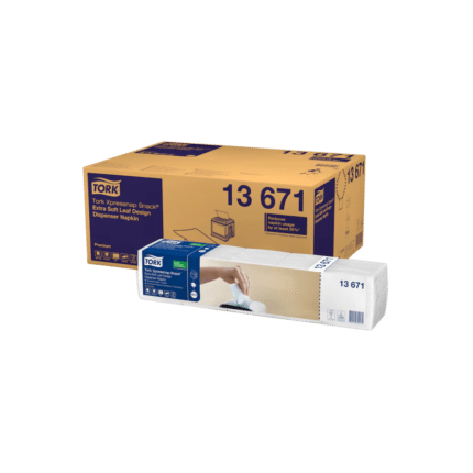 Tork Xpressnap Snack Extra Soft levélmintás fehér adagolós szalvéta