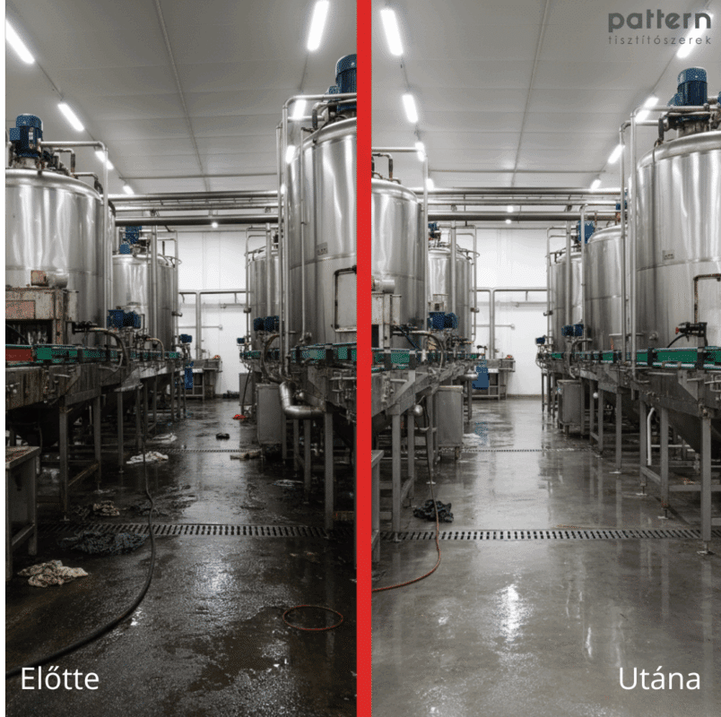 Olajos gépek tisztítása habzó zsíroldóval